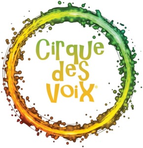 Colorful circus staging logo with vibrant splashes, perfect for circus arts and performance branding.