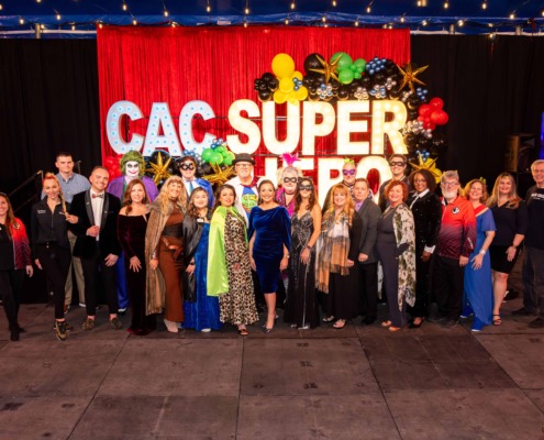 Festival of coordinated performers and circus arts team at Circus Arts of the Gulf Coast event.